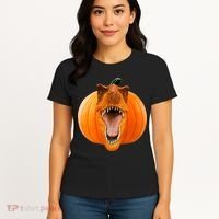 T-REX Pumpkin Face Women's T-Shirt thumb 4