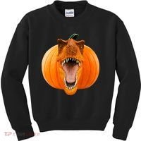 T-REX Pumpkin Face Kids Sweatshirt thumb 0