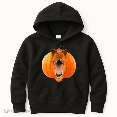 T-REX Pumpkin Face Kids Hoodie