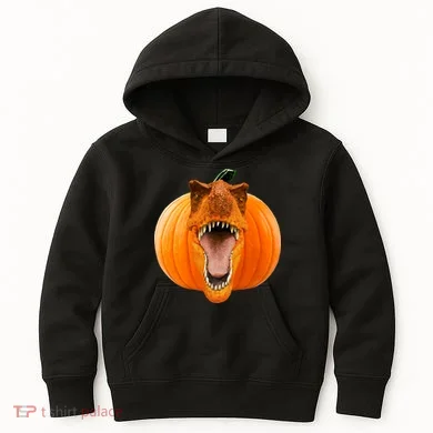 T-REX Pumpkin Face Kids Hoodie