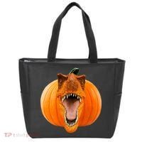 T-REX Pumpkin Face Tote Bag thumb 0