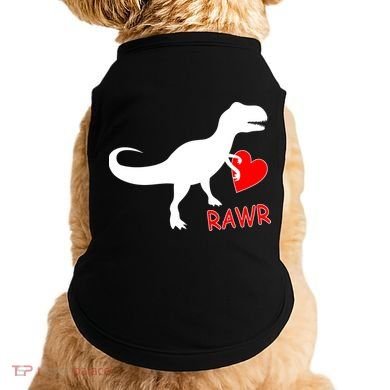 T-Rex Rawr Heart Dinosaur Valentine's Day Doggie Tank