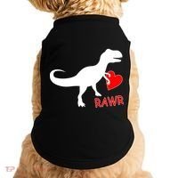 T-Rex Rawr Heart Dinosaur Valentine's Day Doggie Tank thumb 0