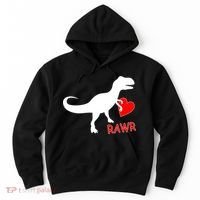 T-Rex Rawr Heart Dinosaur Valentine's Day Hoodie thumb 0