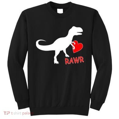 T-Rex Rawr Heart Dinosaur Valentine's Day Sweatshirt