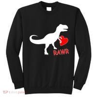 T-Rex Rawr Heart Dinosaur Valentine's Day Sweatshirt thumb 0