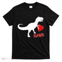 T-Rex Rawr Heart Dinosaur Valentine's Day T-Shirt thumb 0