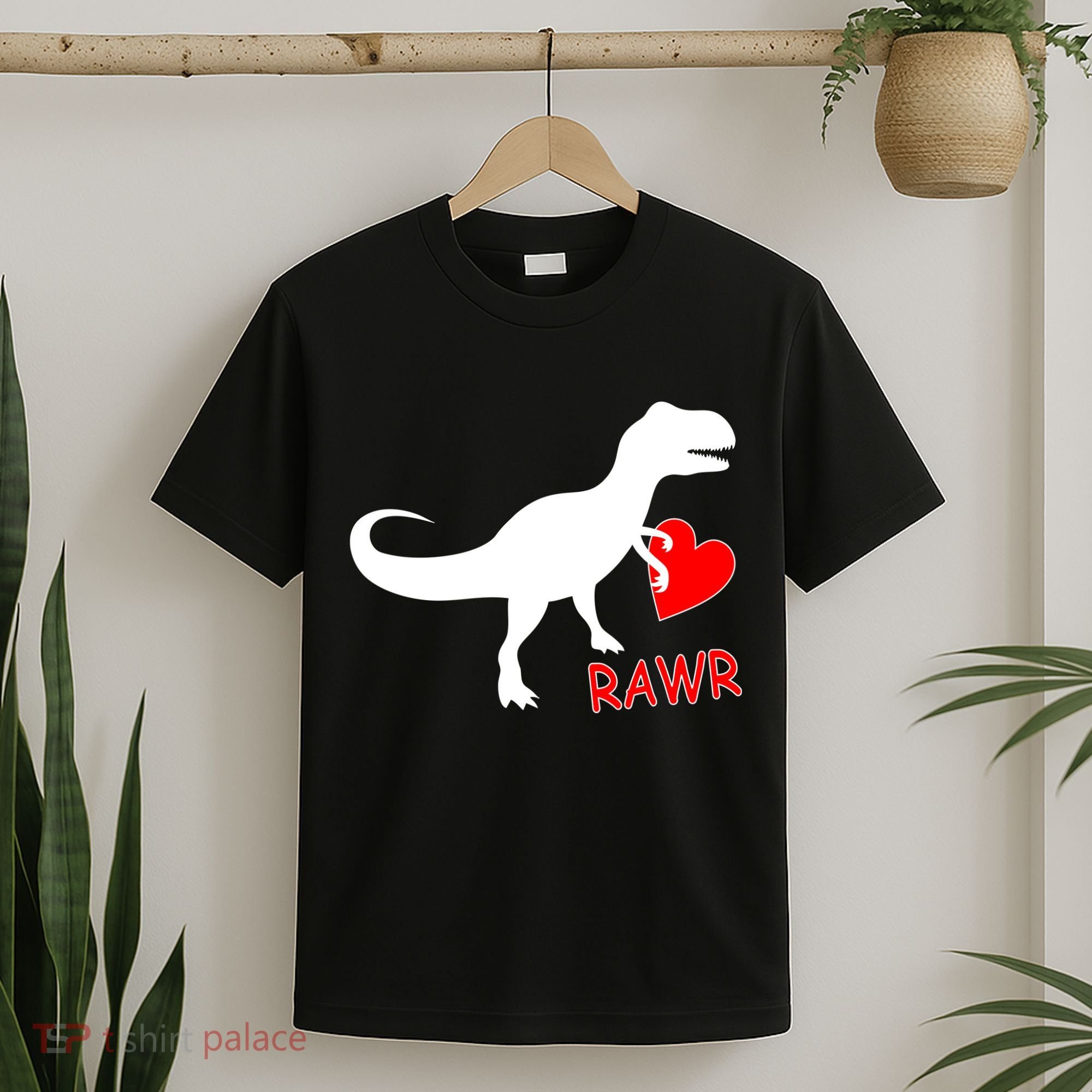 T-Rex Rawr Heart Dinosaur Valentine's Day T-Shirt