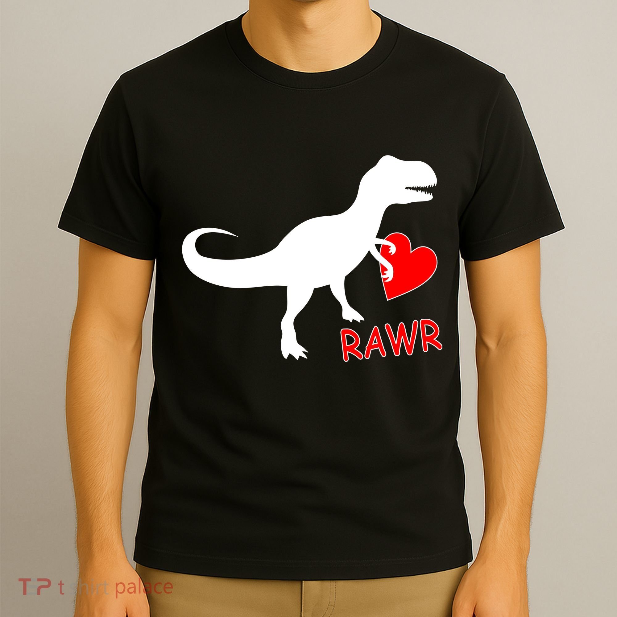 T-Rex Rawr Heart Dinosaur Valentine's Day T-Shirt
