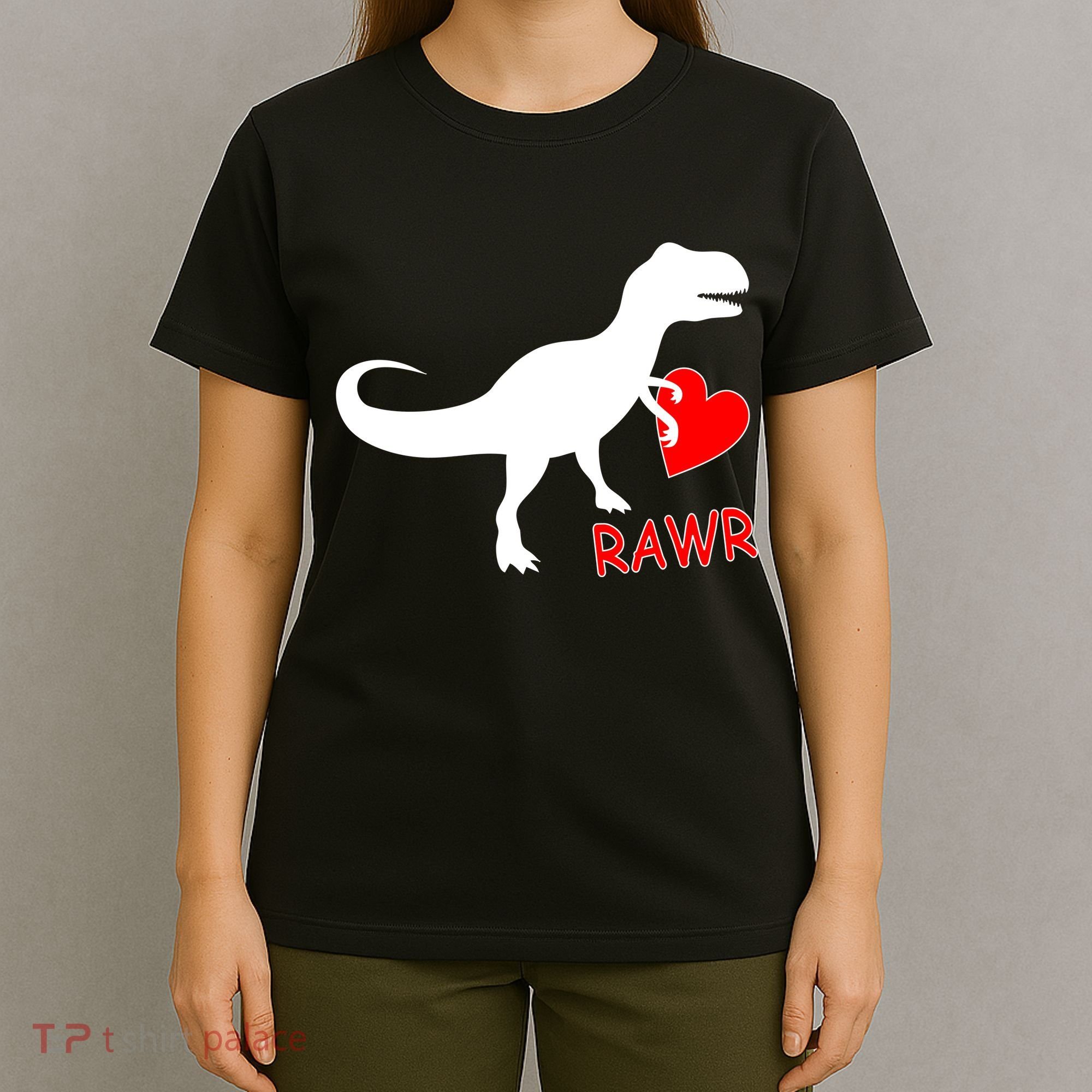 T-Rex Rawr Heart Dinosaur Valentine's Day T-Shirt