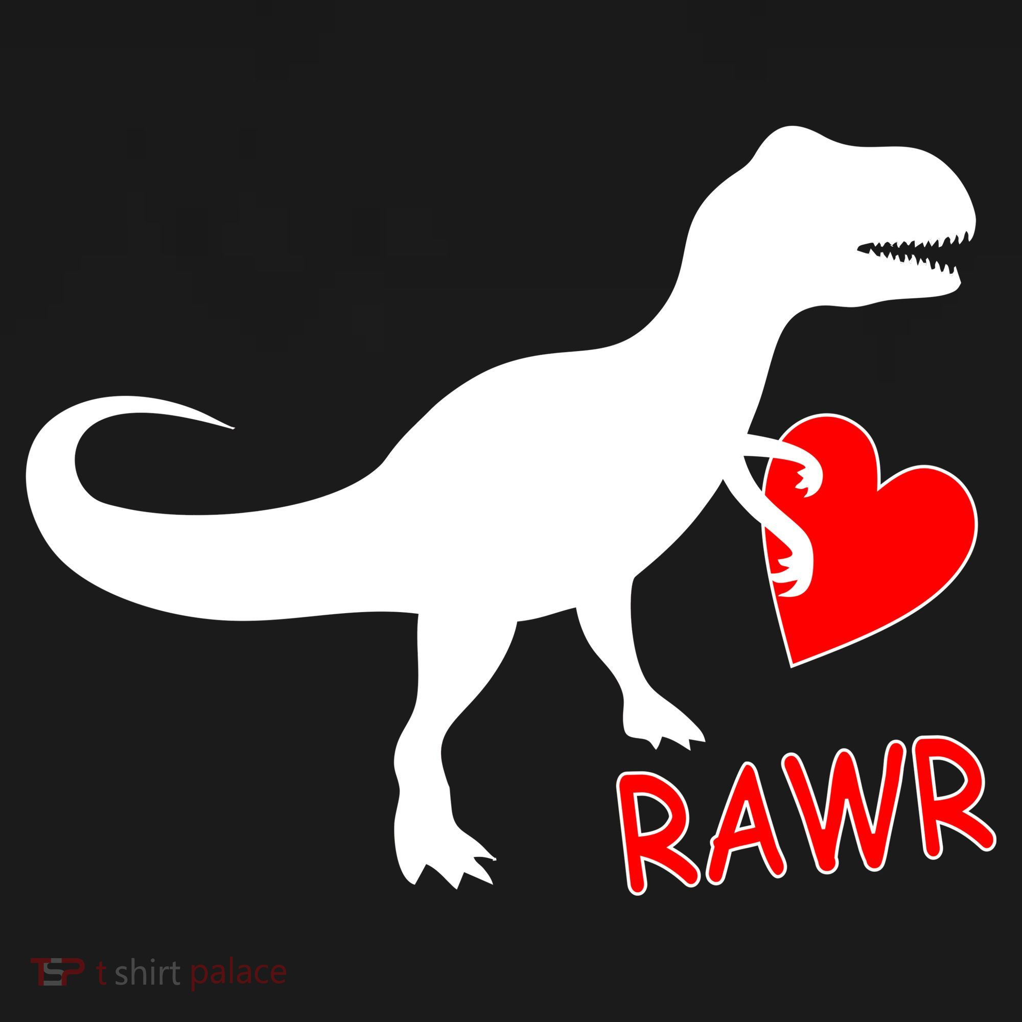 T-Rex Rawr Heart Dinosaur Valentine's Day T-Shirt