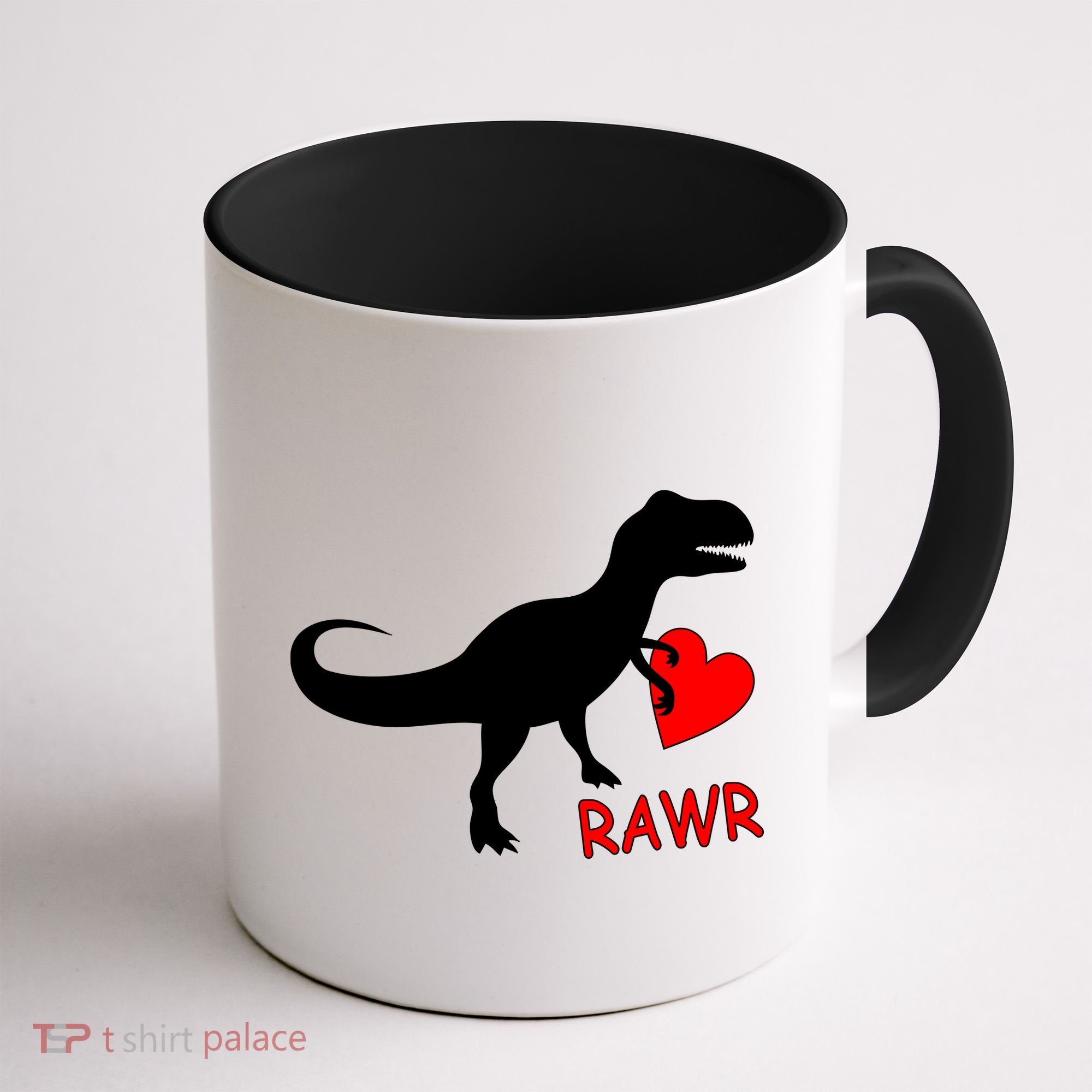 T-Rex Rawr Heart Dinosaur Valentine's Day Coffee Mug