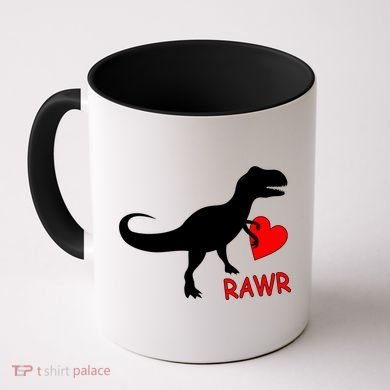 T-Rex Rawr Heart Dinosaur Valentine's Day Coffee Mug