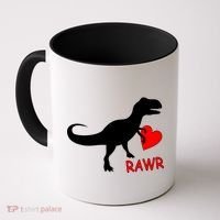 T-Rex Rawr Heart Dinosaur Valentine's Day Coffee Mug thumb 0