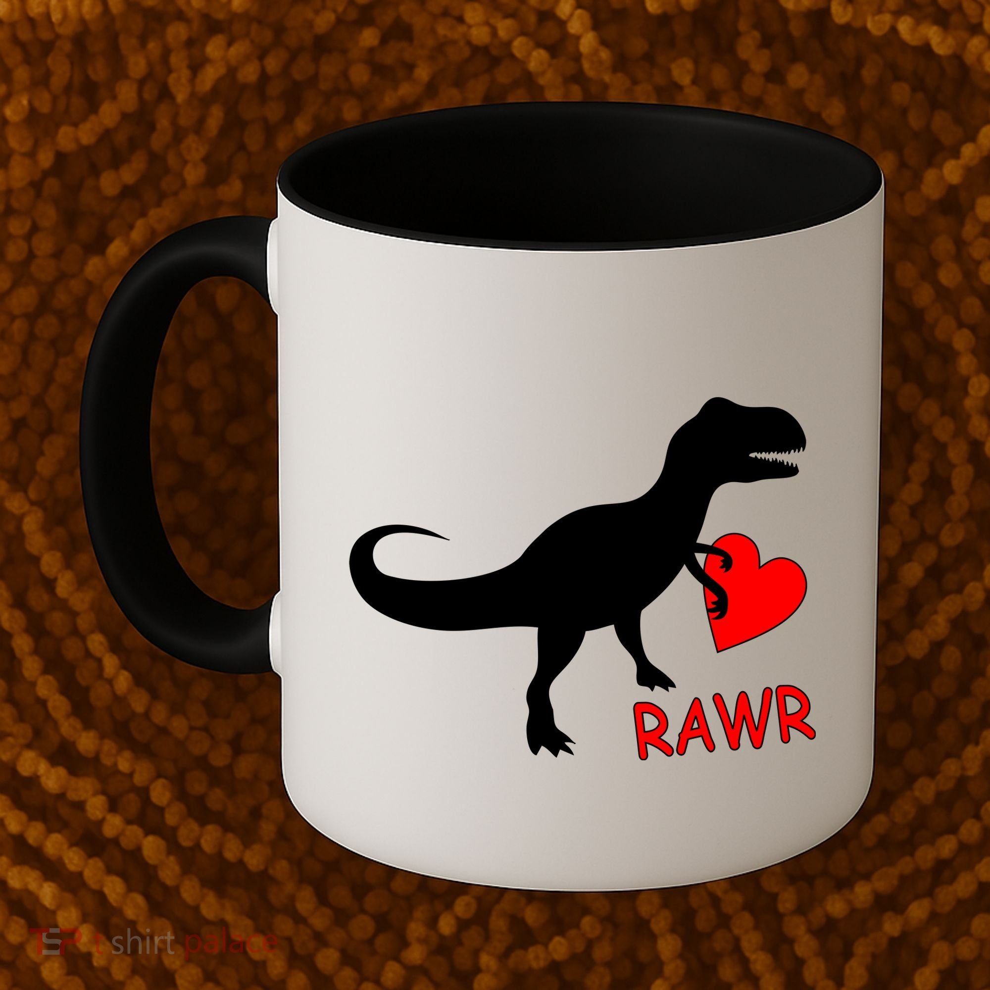 T-Rex Rawr Heart Dinosaur Valentine's Day Coffee Mug
