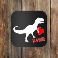 T-Rex Rawr Heart Dinosaur Valentine's Day Coaster thumb 0