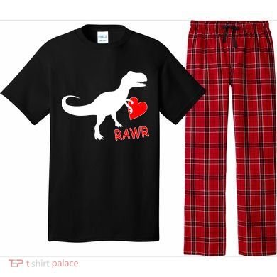 T-Rex Rawr Heart Dinosaur Valentine's Day Pajama Set