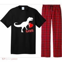 T-Rex Rawr Heart Dinosaur Valentine's Day Pajama Set thumb 0