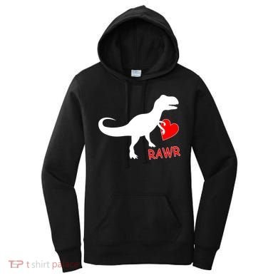 T-Rex Rawr Heart Dinosaur Valentine's Day Women's Hoodie
