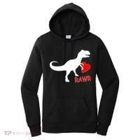 T-Rex Rawr Heart Dinosaur Valentine's Day Women's Hoodie thumb 0