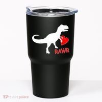 T-Rex Rawr Heart Dinosaur Valentine's Day Tumbler thumb 0