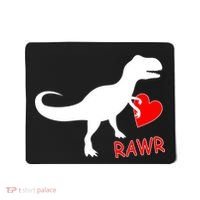 T-Rex Rawr Heart Dinosaur Valentine's Day Mousepad thumb 0