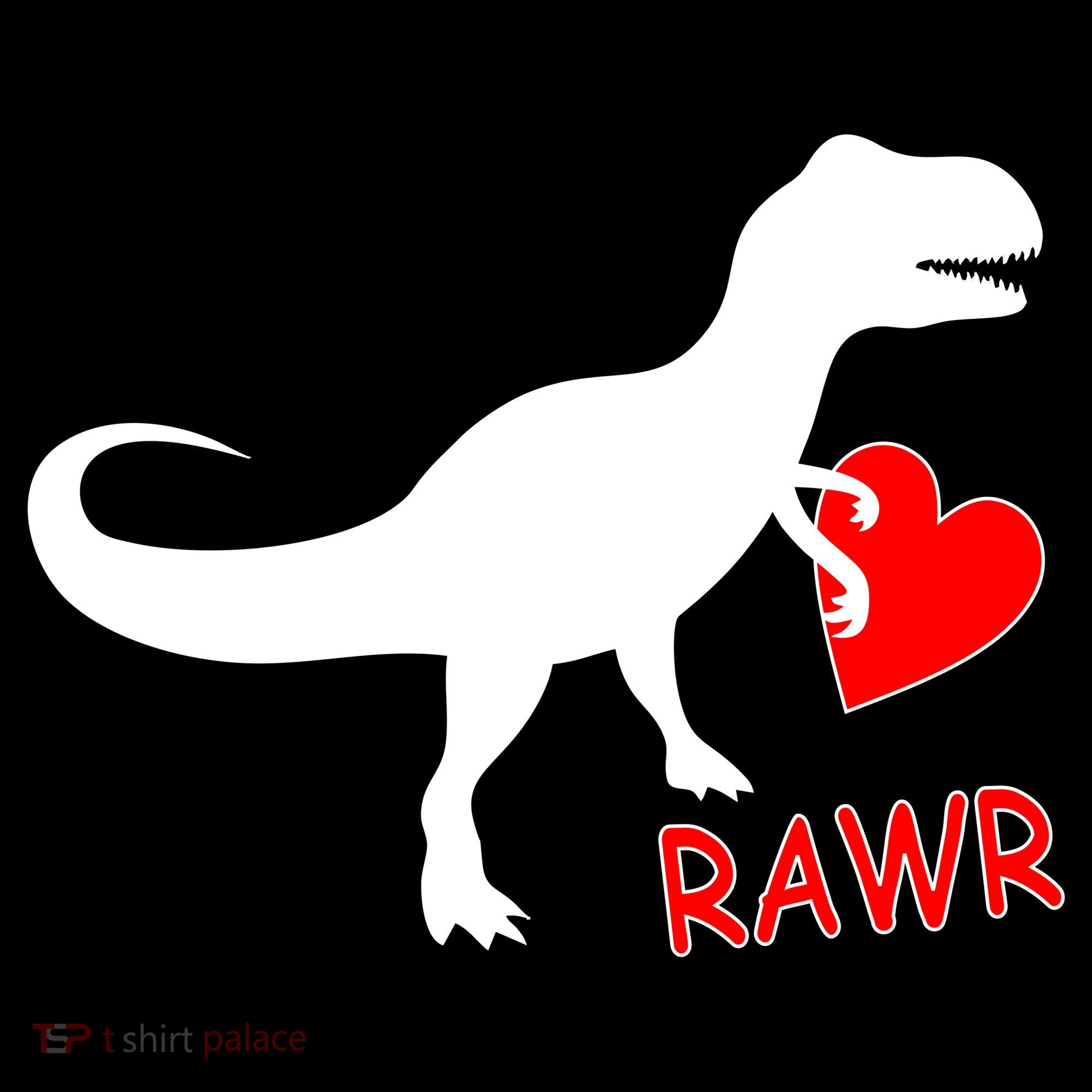 T-Rex Rawr Heart Dinosaur Valentine's Day Mousepad