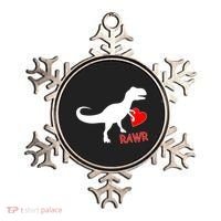 T-Rex Rawr Heart Dinosaur Valentine's Day Ornament thumb 0