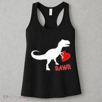 T-Rex Rawr Heart Dinosaur Valentine's Day Women's Tank Top thumb 3