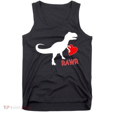 T-Rex Rawr Heart Dinosaur Valentine's Day Tank Top