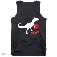 T-Rex Rawr Heart Dinosaur Valentine's Day Tank Top thumb 0
