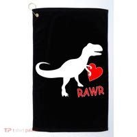 T-Rex Rawr Heart Dinosaur Valentine's Day Golf Towel thumb 0