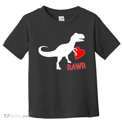 T-Rex Rawr Heart Dinosaur Valentine's Day Toddler T-Shirt