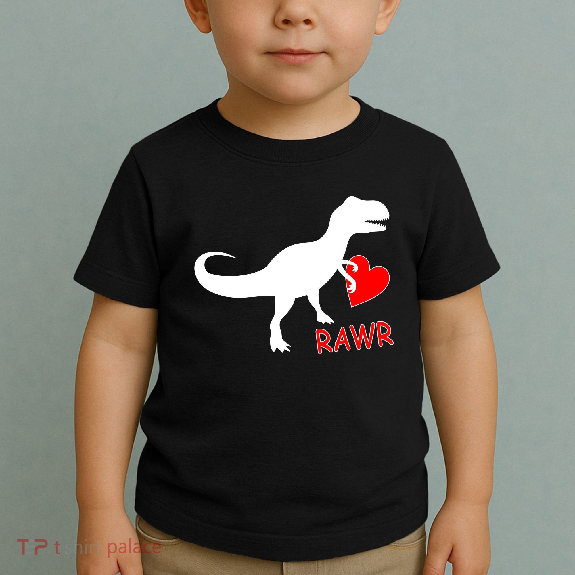 T-Rex Rawr Heart Dinosaur Valentine's Day Toddler T-Shirt