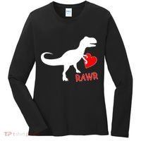 T-Rex Rawr Heart Dinosaur Valentine's Day Women's Long Sleeve Shirt thumb 0