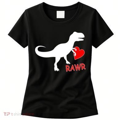 T-Rex Rawr Heart Dinosaur Valentine's Day Women's T-Shirt