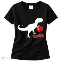 T-Rex Rawr Heart Dinosaur Valentine's Day Women's T-Shirt thumb 0