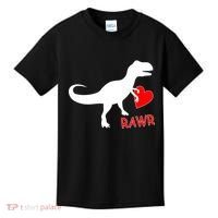 T-Rex Rawr Heart Dinosaur Valentine's Day Kids T-Shirt thumb 0