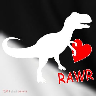 T-Rex Rawr Heart Dinosaur Valentine's Day Toddler Fine Jersey T-Shirt