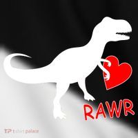 T-Rex Rawr Heart Dinosaur Valentine's Day Toddler Fine Jersey T-Shirt thumb 2