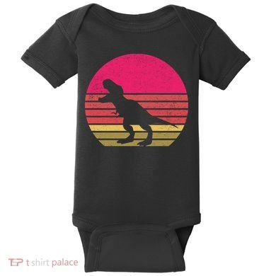 T-Rex Retro Baby Bodysuit