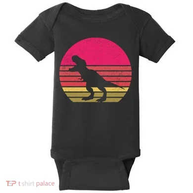 T-Rex Retro Baby Bodysuit