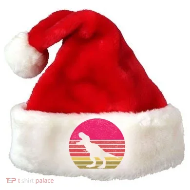 T-Rex Retro Santa Hat