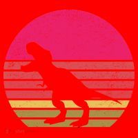 T-Rex Retro Santa Hat thumb 1