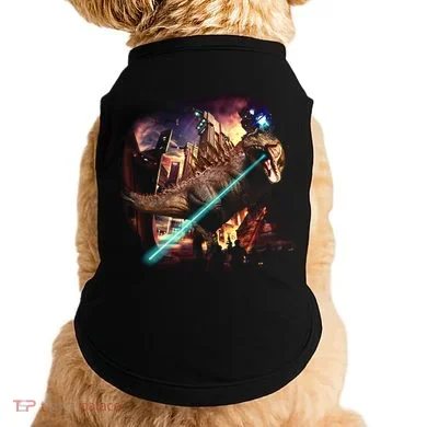 T-Rex Rexzilla Lazer Burning City Doggie Tank