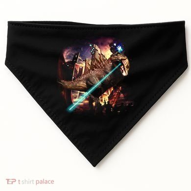 T-Rex Rexzilla Lazer Burning City USA-Made Doggie Bandana