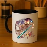 T-Rex Rexzilla Lazer Burning City Coffee Mug thumb 4