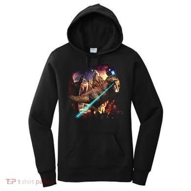 T-Rex Rexzilla Lazer Burning City Women's Hoodie