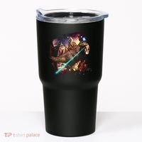T-Rex Rexzilla Lazer Burning City Tumbler thumb 0