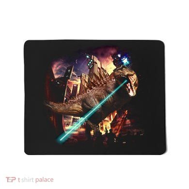 T-Rex Rexzilla Lazer Burning City Mousepad